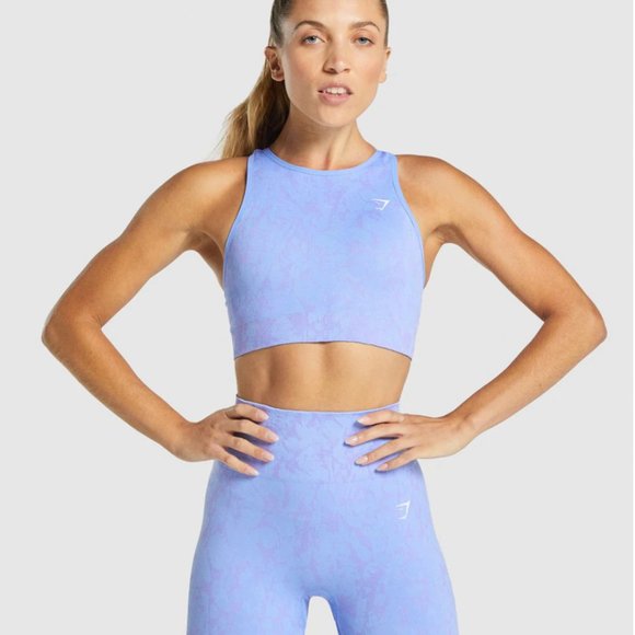 Gymshark Other - Gymshark Adapt Anmial Seamless Sports Bra Butterfly Light Blue Size Medium